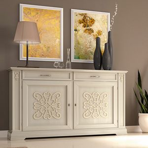 Gardenia GARDENIA-E256, Aparador de dos puertas con decoracin en relieve.
