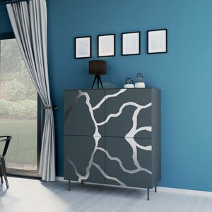 Thymos 4A, Gabinete de estilo moderno con grabados contrastantes