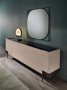 Valley aparador para sal�n y dormitorio, Aparador y c�moda de madera con puertas lacadas.