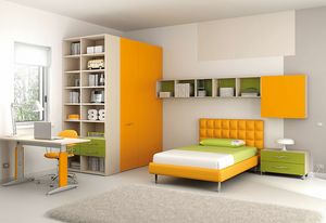 Dormitorio para nios KC 102, Dormitorio moderno para nios con mesa ajustable