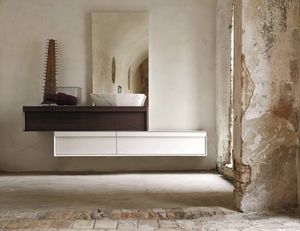 Class 01, Mueble de bao con dos grandes cajones, lavabo para montaje en superficie