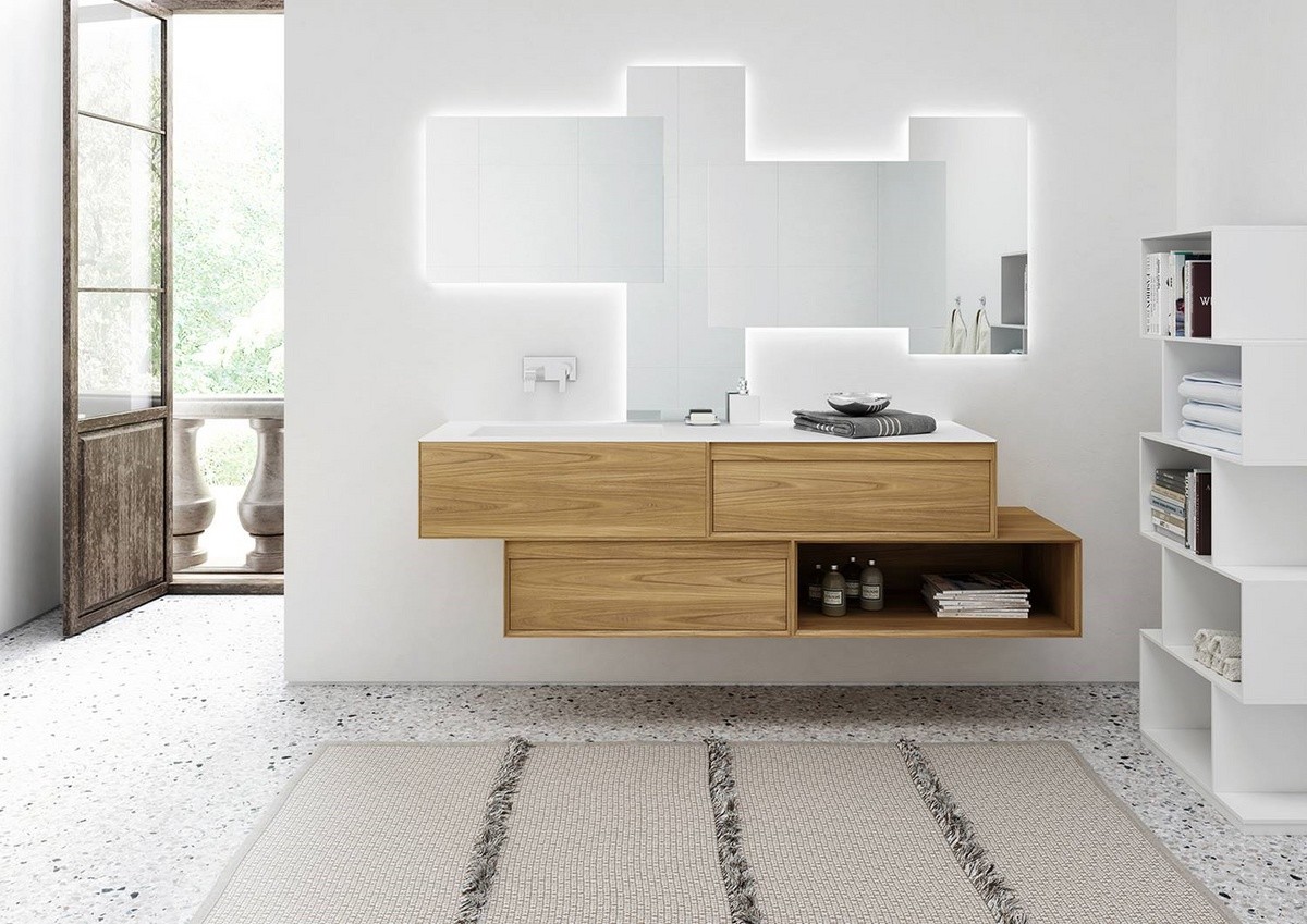 exilio Párrafo Mendicidad Los muebles para baño, con lavabo integrado en Tecnoril | IDFdesign