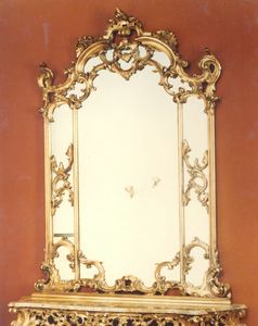 560 espejo, Espejo de estilo barroco, con marco tallado a mano