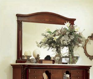 Gardenia espejo, Espejo rectangular de madera tallada
