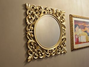 Ibis Gold espejo, Espejo redondo con marco de oro