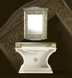Mirror Wien, Espejo de lujo con acabados de marco, de oro y plata