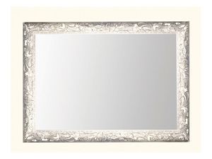Wall Mirror art. 104, Espejo con marco de madera decorado con hojas de parra