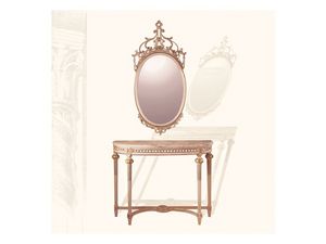 Wall Mirror art. 134, Espejo Oval con moldura tallada, Luis XVI Estilo