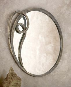 Azzurra mirror, Espejo redondo con marco de metal
