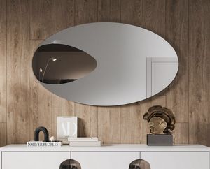 Eracle, Espejo ovalado con elemento bronceado.