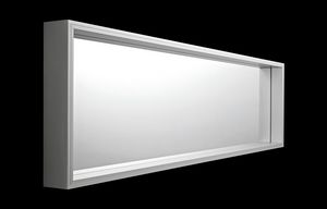 Extra Large, Espejo de diseo rectangular con marco de aluminio