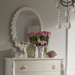 I Sogni Art. 525, Espejo ovalado con tallas florales