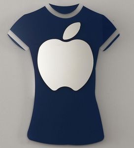 k 194 t-shirt, Moderno espejo con marco en forma de camiseta