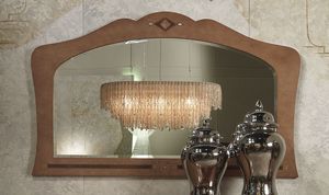 SP34 Charme espejo, Espejo en madera con incrustaciones, para hoteles y restaurantes