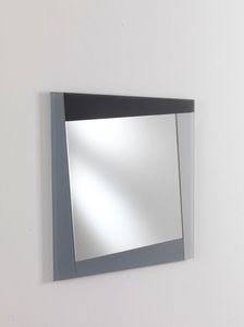 Specchio 02, Espejo rectangular moderno con marco de color