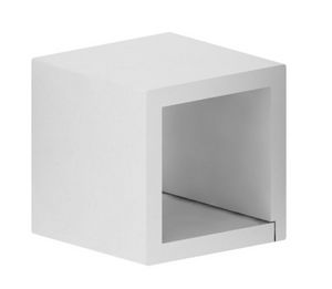 CUBO, Biblioteca de poliestireno negro o blanco