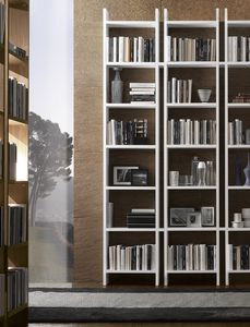 Piolo Librera, Estantera de diseo, con contenedores abiertos, para salas de estar