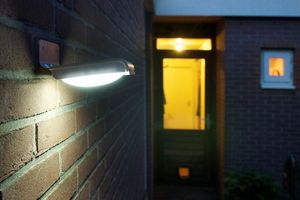 AS016LED, Lmpara de pared LED al aire libre , lmpara de pared con panel solar para terraza