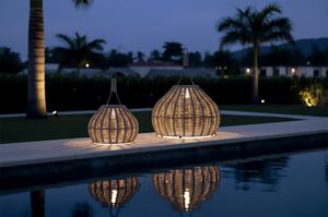SOLAR, L�mpara LED de exterior, con tejido de cuerdas.