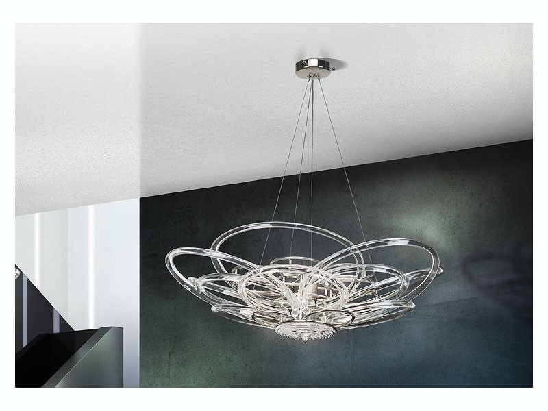 Flair chandelier, Lámpara de techo para oficinas modernas y villas