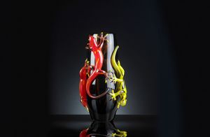 4 Gechi Big Vase, Florero de vidrio artesanal