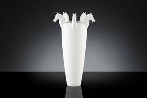 Obice Horse 5 Heads Vase, Florero de cerámica hecho a mano