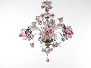 ROSETO, Araa de estilo floral, en cristal de Murano