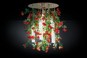 Flower Power Wild Red Rose, Araa con rosas silvestres decorativas