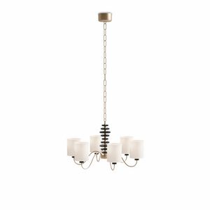 Wave 0670, Lmpara de araa de 6 luces, con lmparas cilndricas