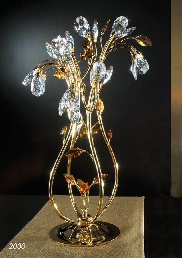 Almeja líder gorra Lámpara de mesa con adornos de cristal Swarovski | IDFdesign