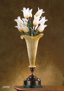 Art. 25950 Butterfly, Lámpara de mesa realizada en latón con vidrios soplados realizados en Murano
