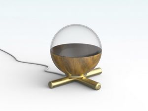 BORA LT, Lámpara de mesa con esfera de vidrio soplado