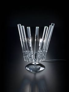 CIRCLE L 28, Lmpara de mesa en cristal transparente