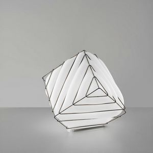 Dado Rt431-030, Lámpara de mesa en metal y cristal blanco
