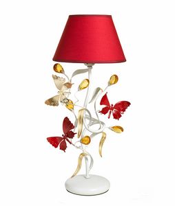 Julia LU/1, Lámpara de mesa con mariposas decorativas