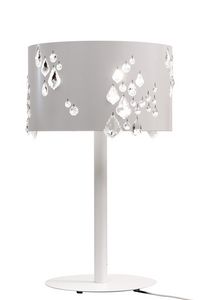 Miss Brilla M5626B, Lmpara de mesa, con pantalla decorada con cristales