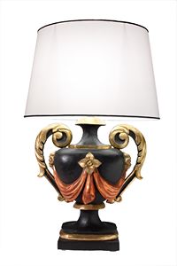 TABLE LAMP ART.LM 0050, Lámpara de madera clásica hecha a mano