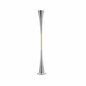 I-conic Art. BB_ICON02p, Lámpara de pie con estructura sinuosa y lineal en latón y hierro