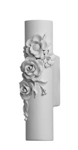 Capodimonte AP129 1B INT, Lmpara de pared, en cermica decorada con flores