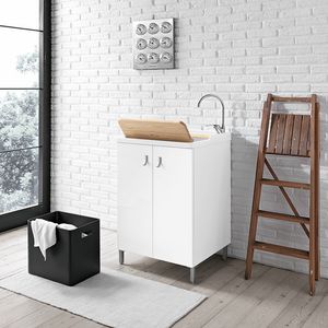 Smart comp. 04, Mueble lavadero con cesto desmontable