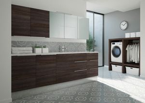 Spazio Time comp.08, Mueble lavadero con lavabo integrado