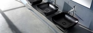 ELITE SQUARE BASIN, Lavabo en cermica con bordes muy delgados