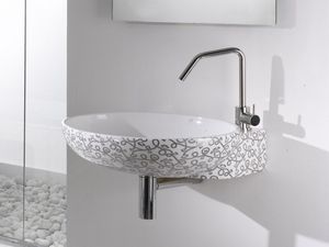 THIN OVAL CR BASIN, Lavabo mural con piquera