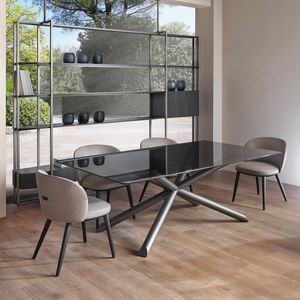 Thomas mesa rectangular, Mesa rectangular con base de acero