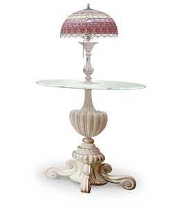 4614/TL, Mesa de lmpara redonda con lmpara de estilo Tiffany