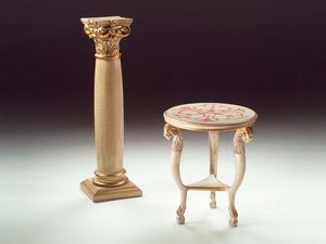 Art. 1460 Rams, Peque�a mesa redonda de madera, cl�sico, para sala de estar