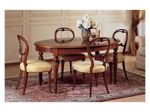 Art. 281 oval table '800 Francese, Mesa ovalada, estilo clásico de lujo, en madera Decorado
