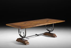 Art. 556-557 mesa, Mesa de refectorio con hierro forjado a mano