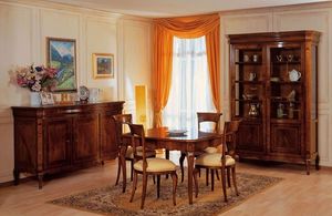 Art. 903 table '800 Francese, Mesas clásicas en madera trabajado, con extensiones