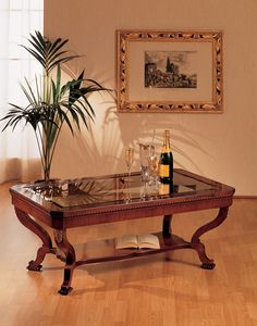 Art. 962/R, Pequeña mesa de estilo clásico, de lujo, en madera tallada a mano